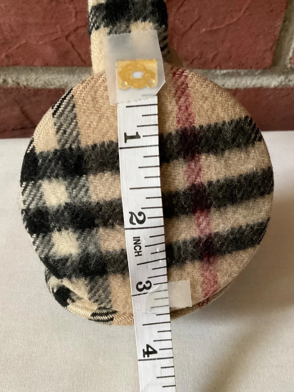 Burberry Nova Check Cashmere & Shearling Earmuff O/S Made in England